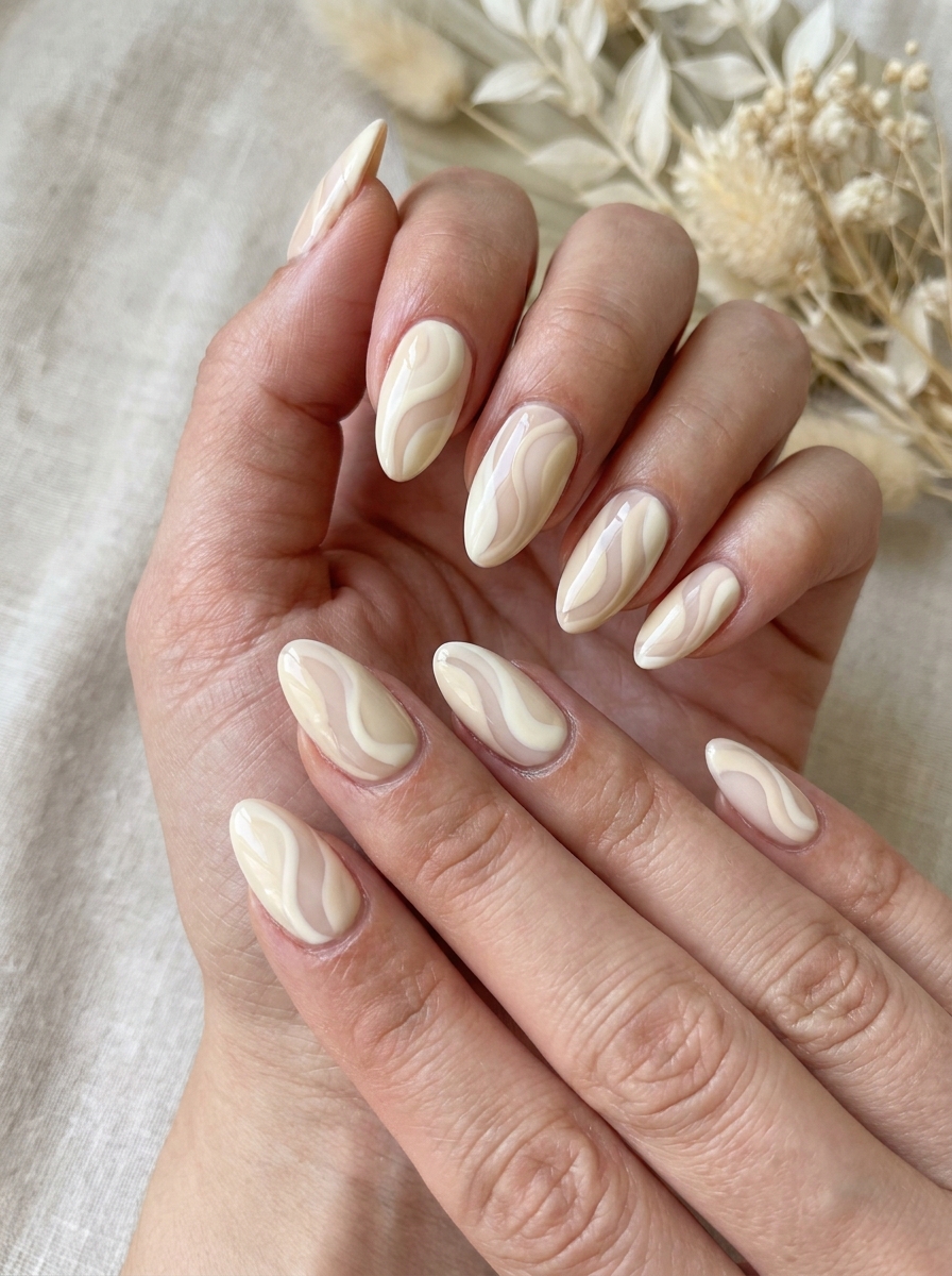 Buttercream Swirl Nails